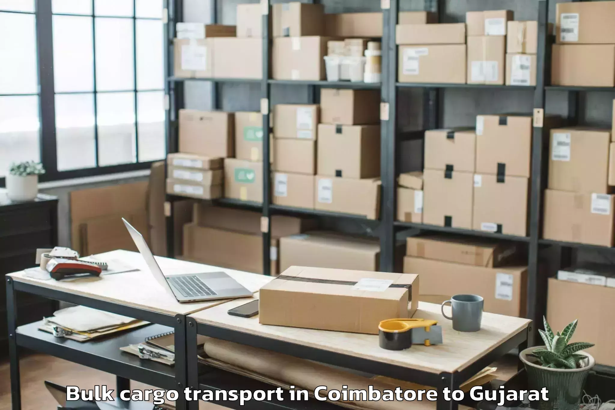 Book Coimbatore to Palitana Bulk Cargo Transport